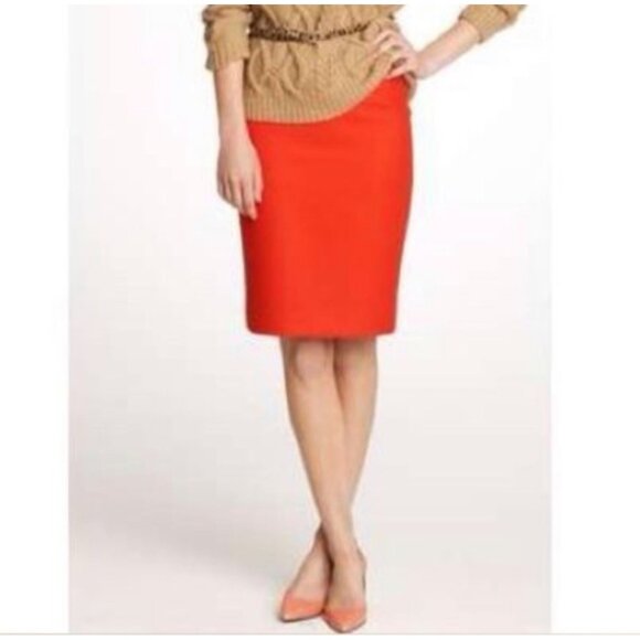 J.Crew Womens Pencil Skirt Red Size 0 Polyester - Picture 12 of 13